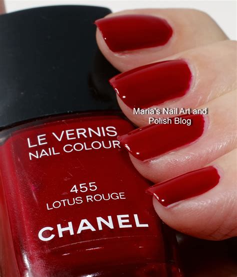 chanel le vernis nail colour 455 lotus rouge|chanel rouge noir nail color.